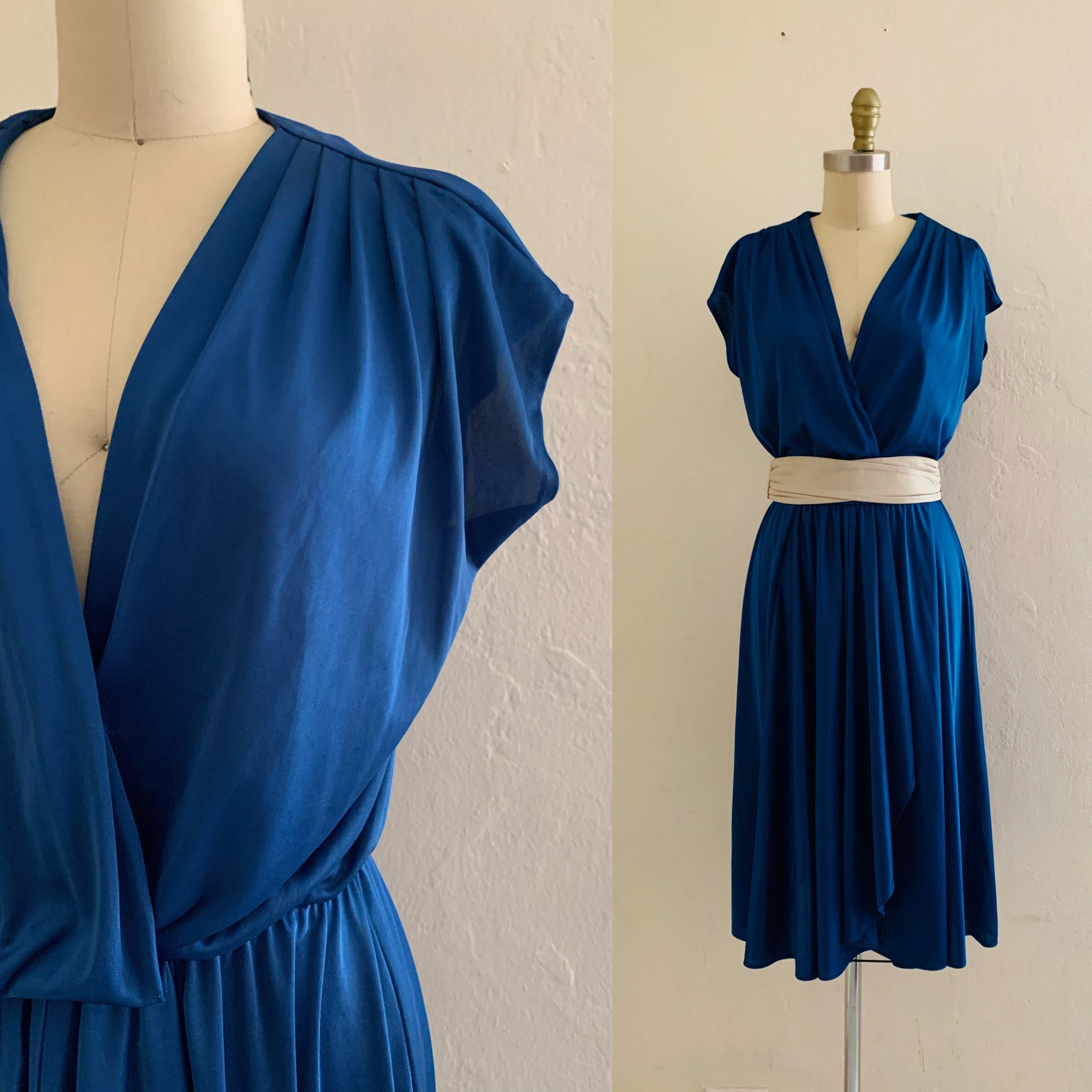 vintage 70's blue dancing dress