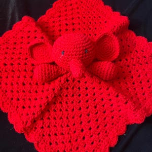 Elephant Lovey Security Blanket
