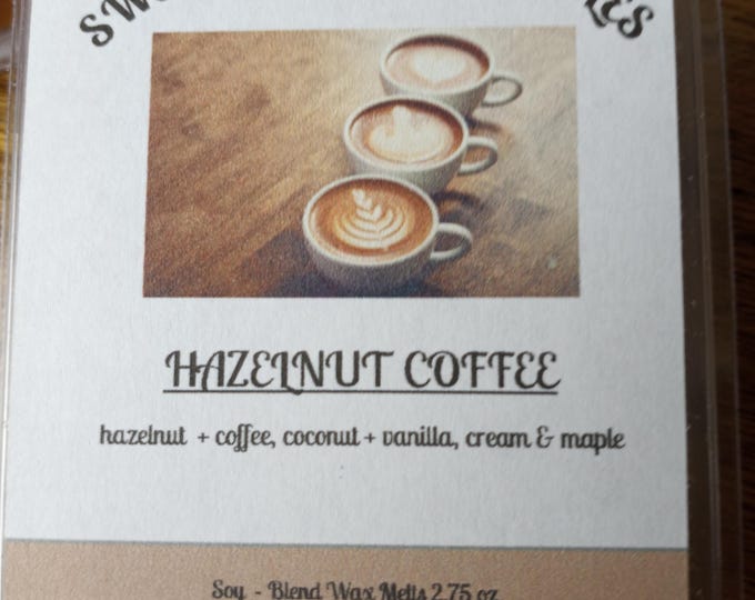 Featured listing image: Scented Wax Melts, Hazelnut Coffee Beverage Scent, Soy Blend Wax, Gift For Her, Color Safe Candle Dye, Handpoured in Small Batches