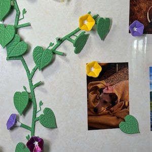 Morning Glory Fridge Magnets Flower Magnetic Refrigerator Decor