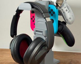 Controller Tower for Xbox, Playstation, Nintendo Switch controllers. Headphone stand.