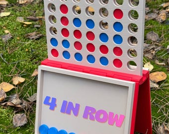 Match 4 Game, 4 in row , Connect Four, Book Game, Logical Game, Travel Board Game Set