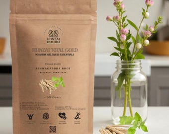 Biologische ashwagandhawortel (Withania Somnifera)|  Plantaardige biologische thee Wellness II 100% vrij van chemicaliën
