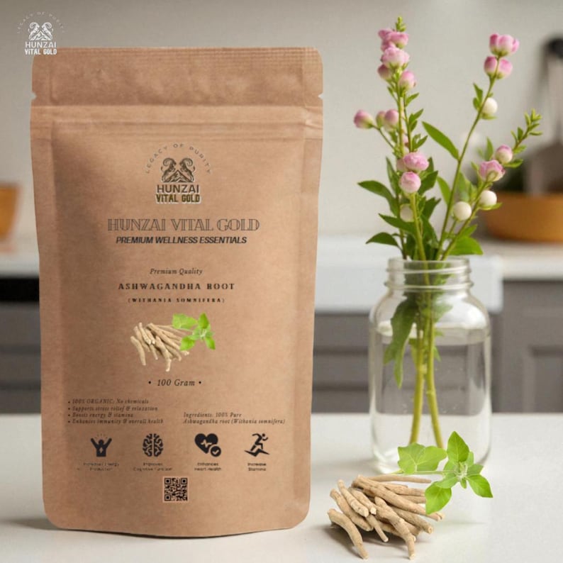 Raíz de Ashwagandha Orgánica (Withania Somnifera)/ Té Orgánico Plant-Based Wellness II 100% Libre de Químicos imagen 1