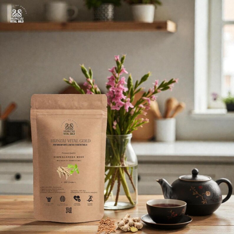 Raíz de Ashwagandha Orgánica (Withania Somnifera)/ Té Orgánico Plant-Based Wellness II 100% Libre de Químicos imagen 7