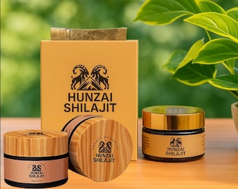 Shilajit del Himalaya Hunzai: potenciador orgánico ayurvédico de energía e inmunidad (paquete de 3)