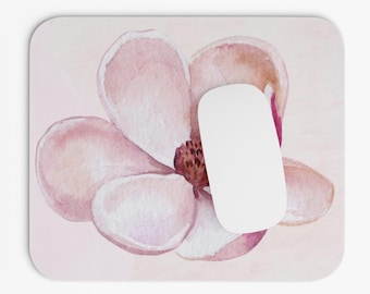 Elegant Floral Watercolor Mouse Pad Desk Mat – Soft Workspace Decor