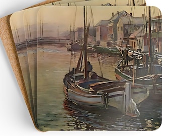 Ensemble de sous-bocks Bayou St. John Cork sous-bocks de bar maison La Nouvelle-Orléans Decor cadeau de pendaison de crémaillère de la Nouvelle-Orléans Ensemble de sous-bocks respectueux de l'environnement cadeau de la Nouvelle-Orléans