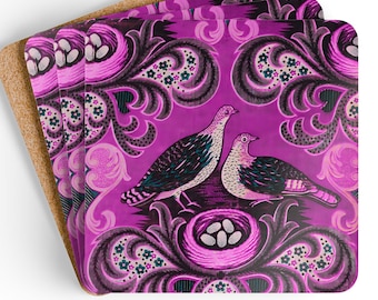 1970年代のドリンクコースター。Cavalli製、ニュージーランド製。6枚