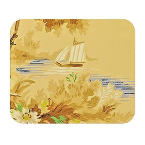 Vintage Mouse Pad, Coastal Home Office Decor, Nautical Gift, Computer Desk Accessory, Desk Mat Office Decor, Perfect for Sailor Enthusiasts