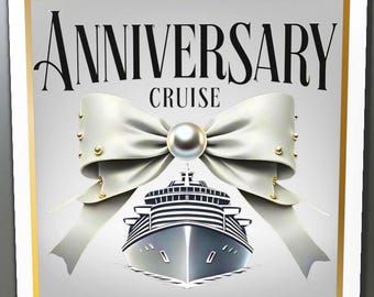 Anniversary Cruise Door Magnets, Cruise Ship Celebration Magnet, Anniversary Gift for Cruise Lovers, Happy Anniversary Magnetic Decorations