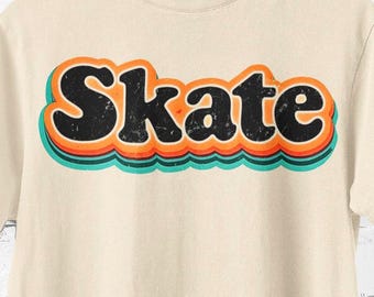 Skateboard Graphic Tee, Vintage Skate Shirt, Unisex Comfort Colors Tee, Gift for Skaters, Roller Skating Shirt, 80s Skate Shirt, Skate Tee