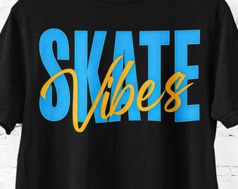 Skate Vibes T-Shirt Unisex Comfort Colors Tee for Skate Lovers, Skate Wear, Gifts for Friends, Skateboarding Gift for Skateboarder