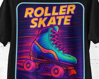 Roller Skate T-shirt, Vintage Graphic Tee, Unisex Comfort Colors Shirt, Retro Skating Tee, Fun Roller Skating Shirt, 80s Tee, 90s T-shirt
