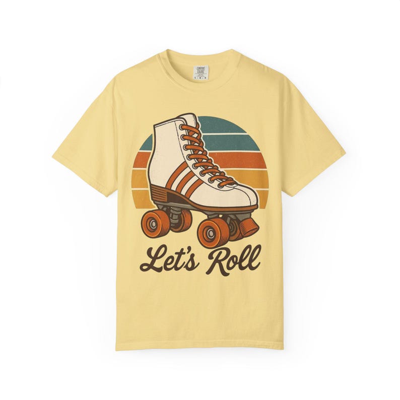 Retro Roller Skating T-shirt, Vintage Skate Shirt, Unisex Comfort Colors Tee, Gift for Skaters, 80s Tee, Roller Derby Gift, Vintage T-Shirt image 9