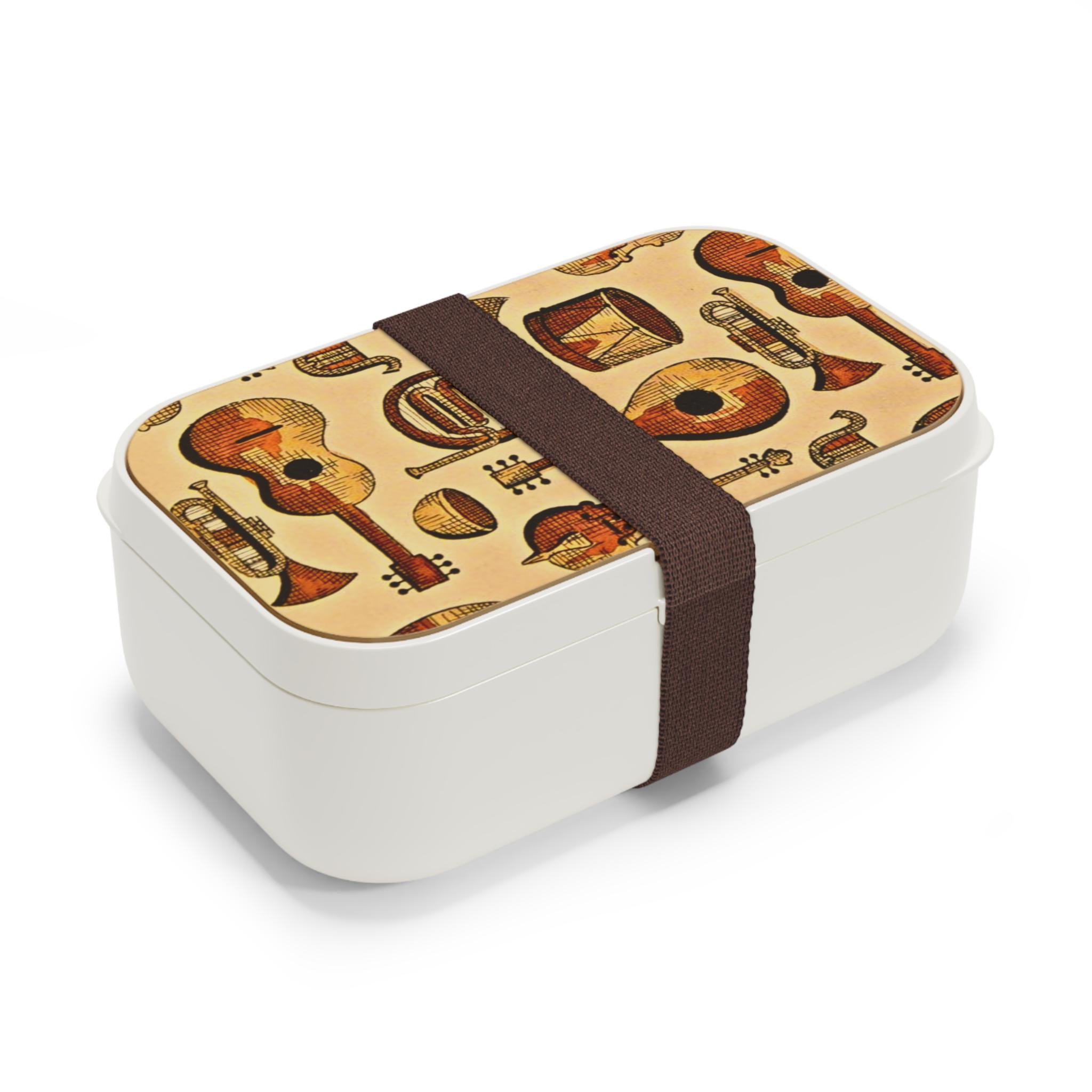 Musical Instruments Bento Lunch Box, Aesthetic Food Container