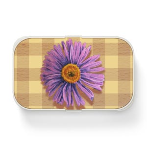 Floral Bento Lunch Box, Eco-Friendly Meal Prep Container, Kids Lunch Box Picnic Basket Supplies, Travel Snack Container Unique Gift Ideas