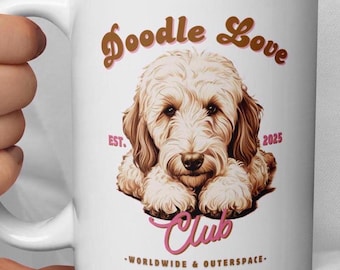 Goldendoodle Love Club-mok, doodle moeder- en vadercadeau