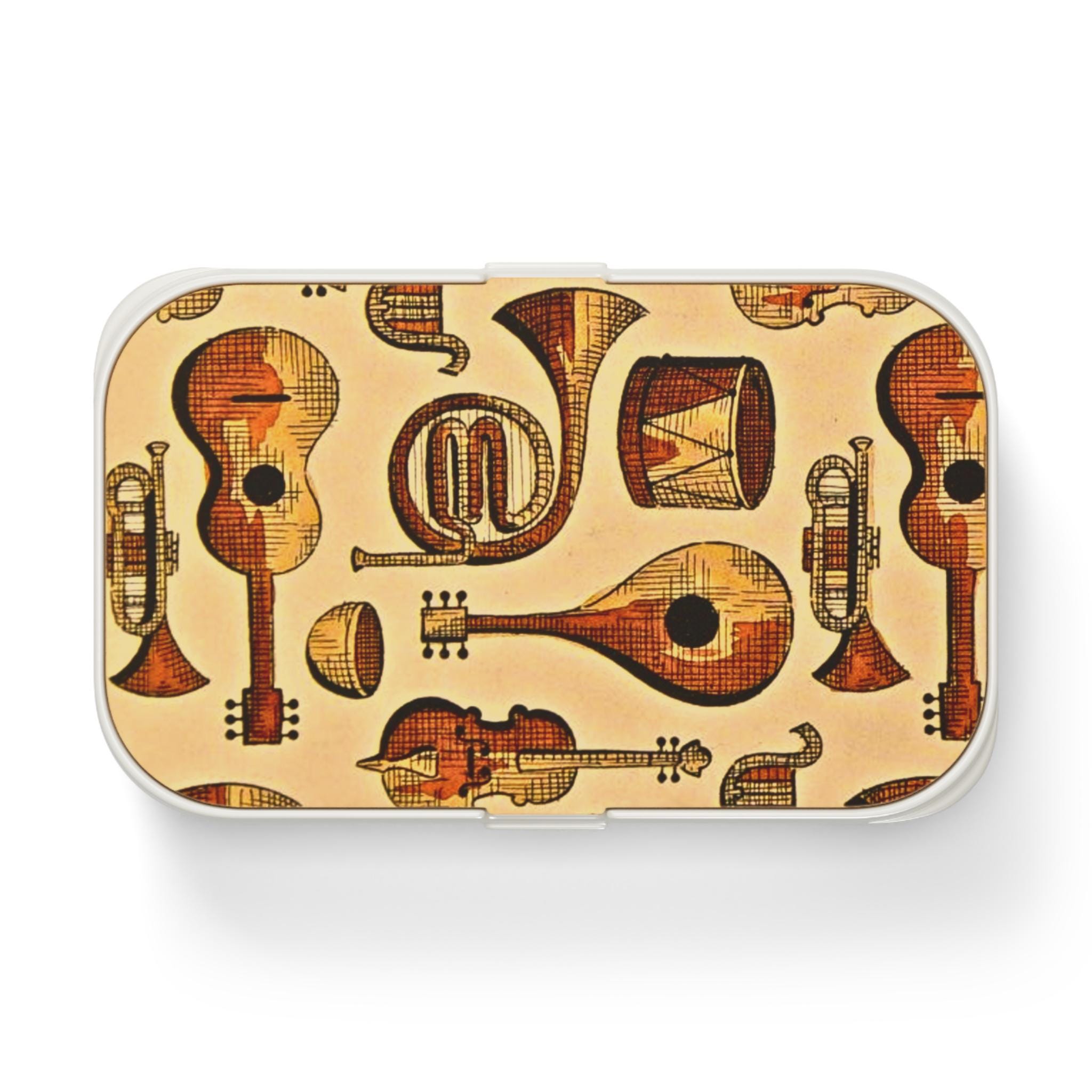 Musical Instruments Bento Lunch Box, Aesthetic Food Container