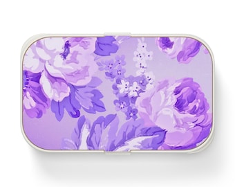 Floral Bento Lunch Box EcoFriendly Meal Container Lunch Organizer for Her Gift for Foodies Work Lunch Box School Lunchbox Colorful Meal Prep