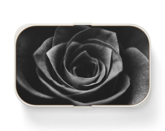 Rose Bento Lunch Box: Stylish Printed Lid, Eco-Friendly Food Storage