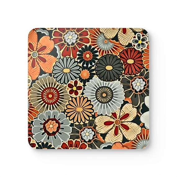 Set di 4 sottobicchieri rotondi assorbenti in ceramica antiscivolo con