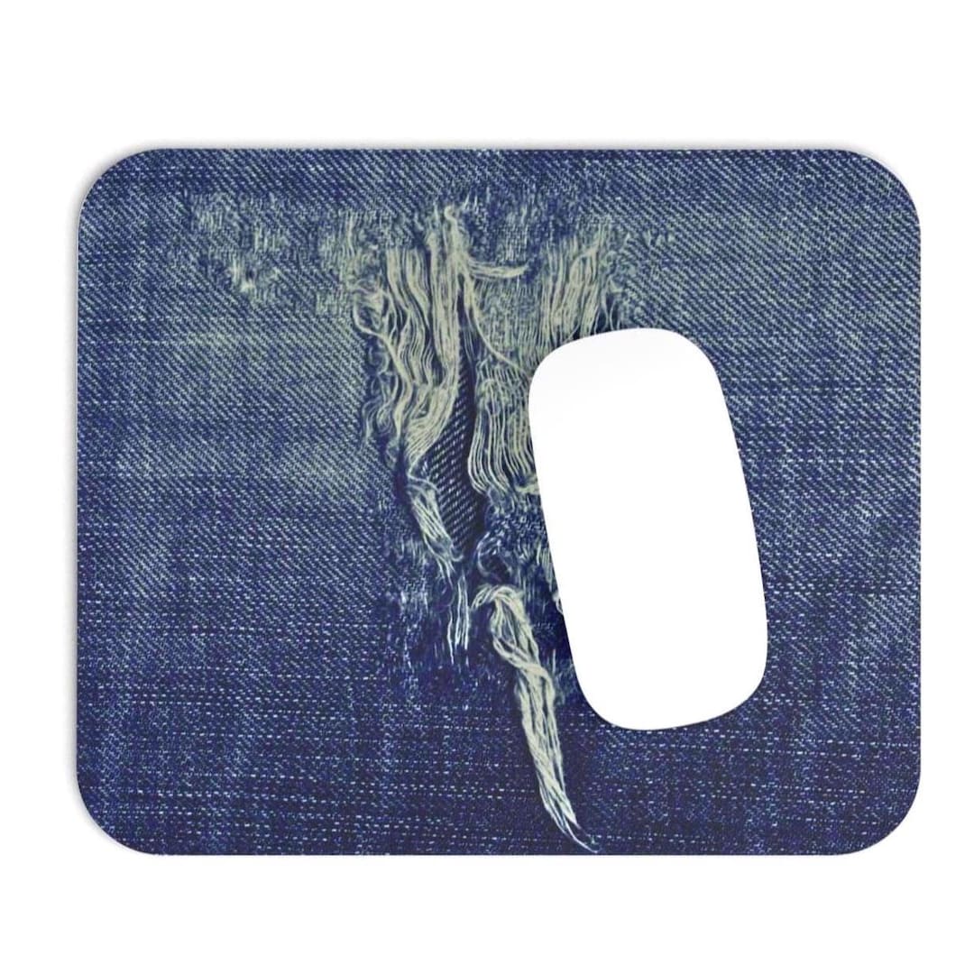 Denim Print Mouse Pad, Rustic Office Desk Accessory - Etsy