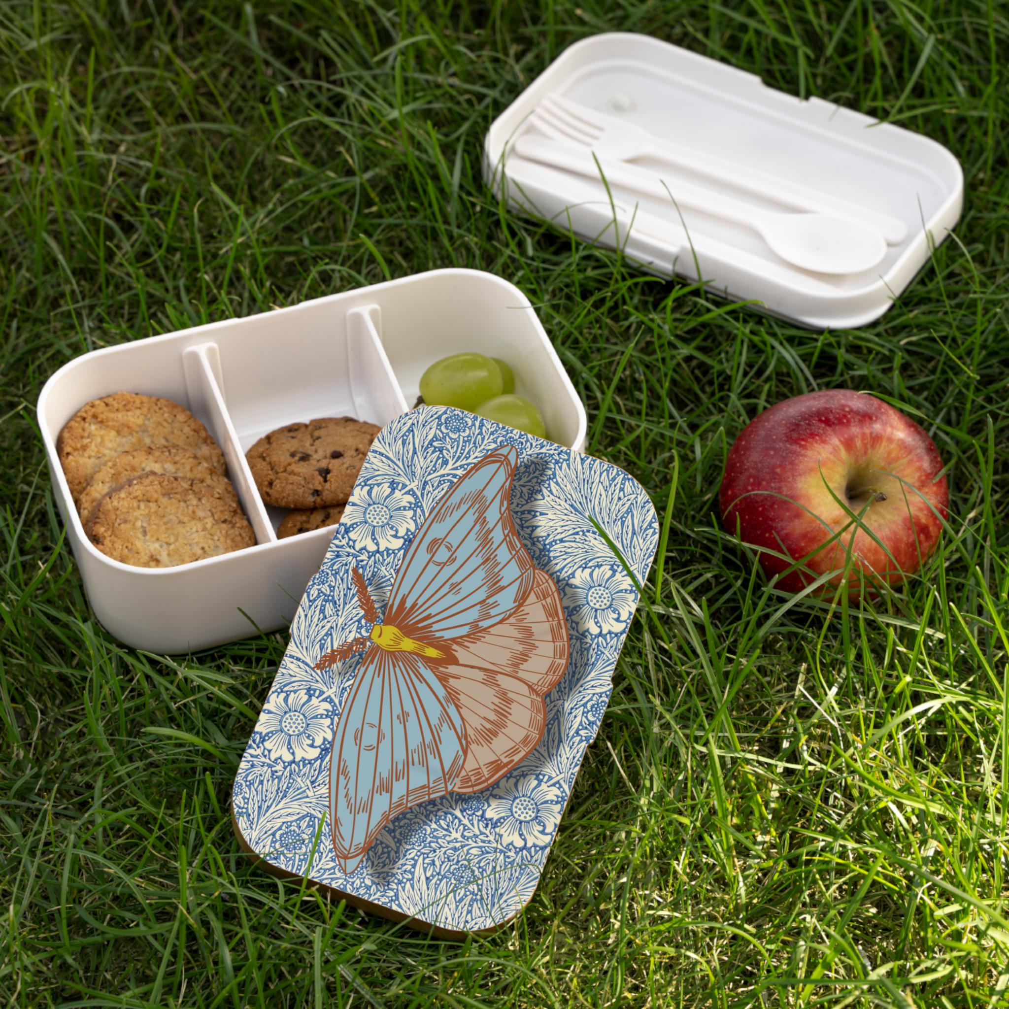 Butterfly Bento Lunch Box Set, Utensils Included, Pretty Food