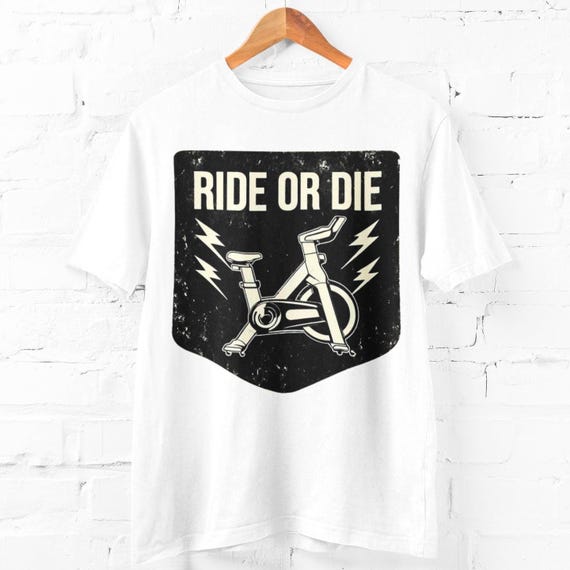 Ride or Die ユニセックス コンフォートカラー Tシャツ、サイクリスト