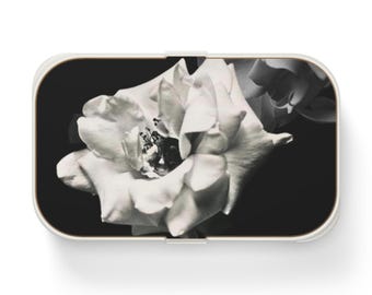 Elegante lonchera bento rosa, elegante recipiente para preparar comidas, lonchera ecológica para adultos, lonchera bento negra para el trabajo y la escuela, linda canasta de picnic.