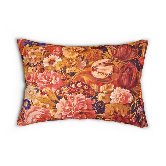 Vintage Blumen lumbales Kissen, elegantes Akzentkissen