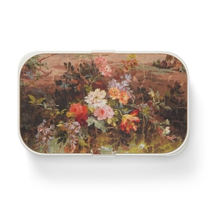 Floral Bento Lunch Box | Eco-Friendly Meal Prep Container Lunch Tote, School Lunch Box, Work Bento Box, Picnics Basket, Elegant Food Storage