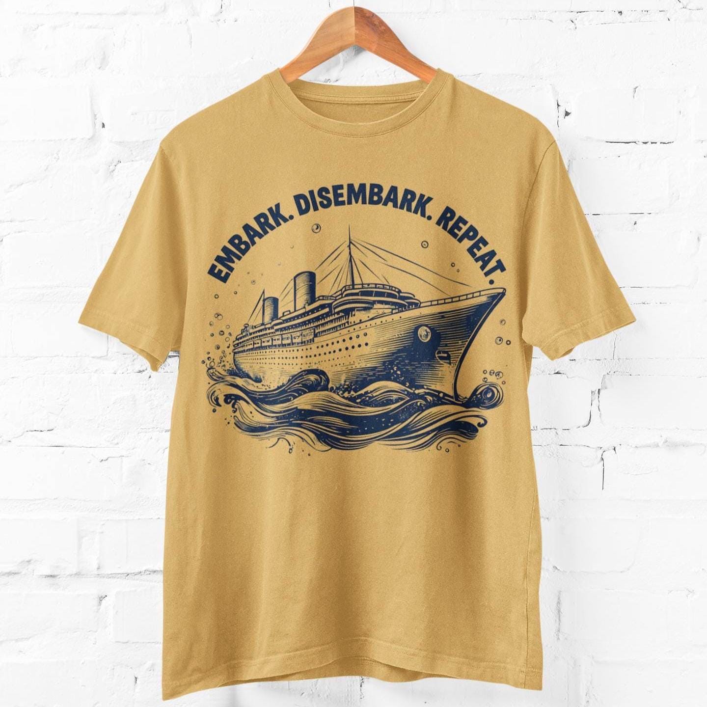 ノーティカル ユニセックス コンフォートカラー クルーズ船Tシャツ