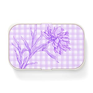 Floral Bento Lunch Box, Stylish Meal Prep Container, Eco-Friendly Food Carrier, Perfect for School & Work, Adult Lunch Box, Cute Picnic Box