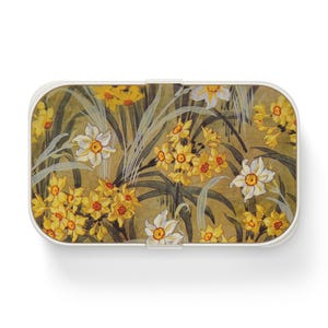 Floral Bento Lunch Box, Meal Prep Container, Vintage Style Bento Box, Eco-Friendly Lunch Kit Work Lunch Box School Lunch Box Portion Control