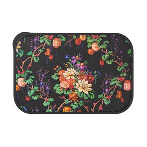 Floral Bento Box with Utensils Eco-Friendly Lunch Container Japanese Style Meal Prep Picnic Essentials Food Storage Solution Work Lunch Box