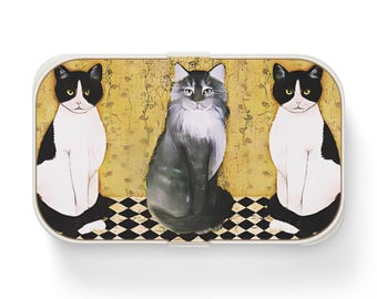 Bento box a tema gatto, un'adorabile scatola per il pranzo, regalo perfetto per gli amanti dei gatti.