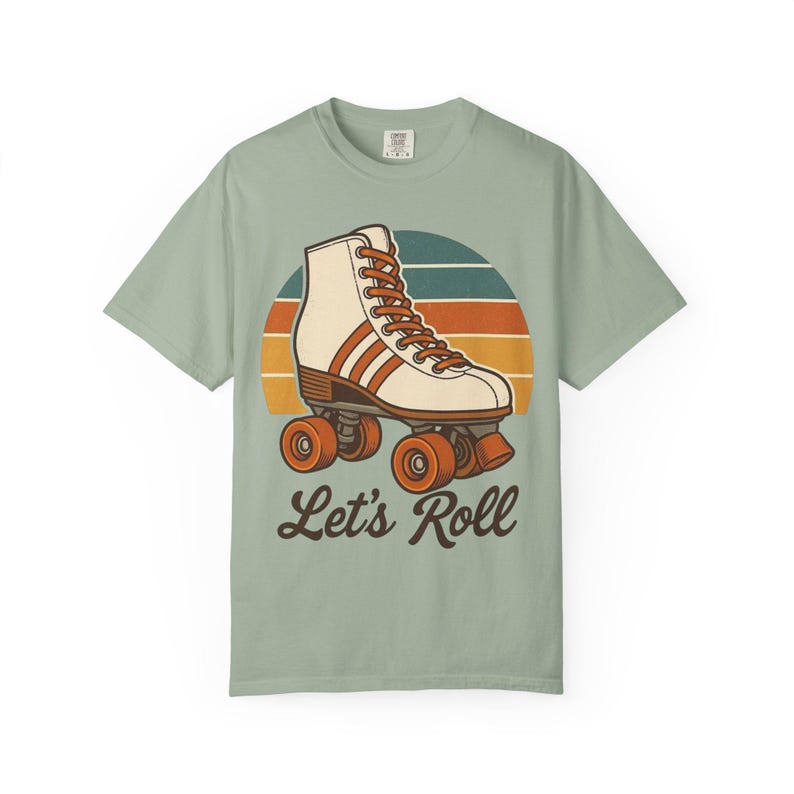 Retro Roller Skating T-shirt, Vintage Skate Shirt, Unisex Comfort Colors Tee, Gift for Skaters, 80s Tee, Roller Derby Gift, Vintage T-Shirt image 6