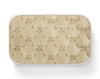 Stylish Bento Lunch Box, Elegant Food Storage Container, Bows