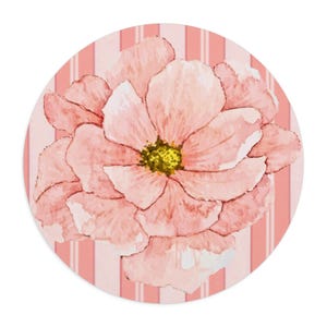 Elegant Floral Mouse Pad Pink Peony Design Mousepad for Home Office Decor Gift for Her Desk Mat Accessory Pink Floral Mousepad Office Gift