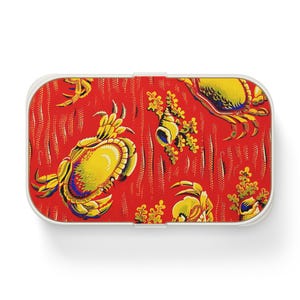 Vintage Crab Bento Lunch Box, Eco-Friendly Meal Prep Work Lunch Box Beach Home Kitchenware Beach Trip Essential Unique Gift Idea for Foodies
