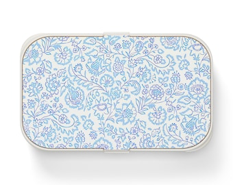 Floral Bento Lunch Box, Eco-Friendly Meal Prep Container, Pretty Work Lunch Box School LunchBox Food Storage Organization, Gift for Foodies