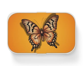 バタフライ弁当箱、環境に優しい食事準備容器、オレンジ色の子供用ランチボックス、大人用ランチボックス、学校給食、ピクニック容器ギフト