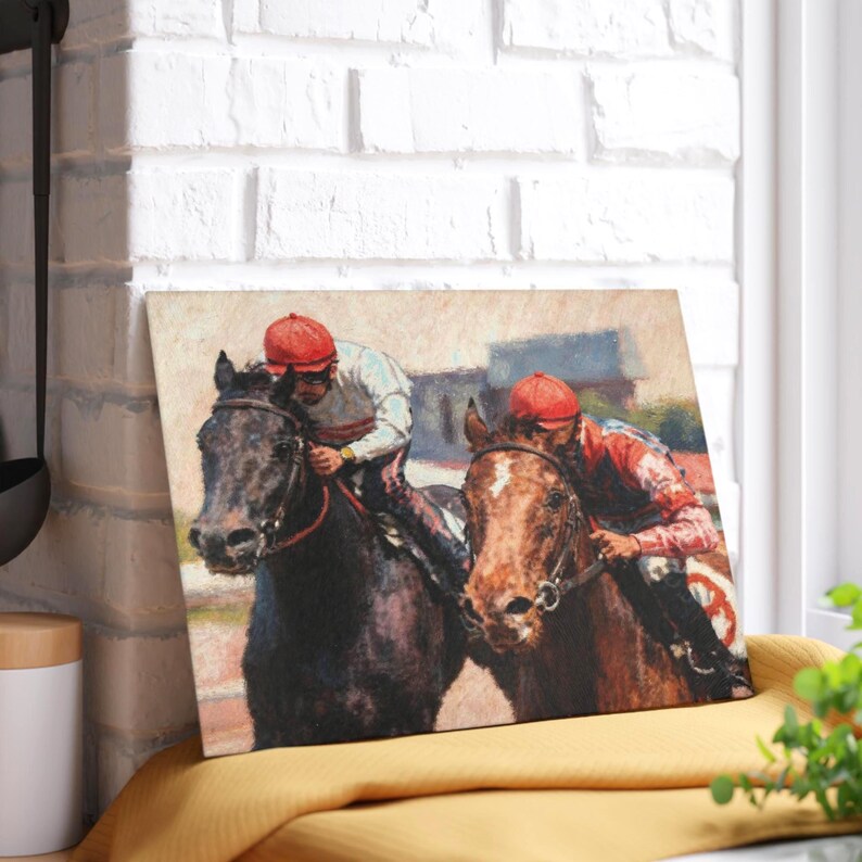 NostalgiaSake Horse Racing Jockeys Cutting Board - Thumbnail 3