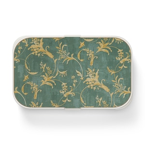 Elegant Bento Lunch Box - Floral Design, Meal Prep Container, Eco-Friendly Lunch Storage, Perfect for Work, School, Picnics