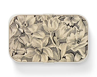 Lonchera Bento Floral: Elegante recipiente para preparar comidas, ecológico