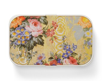 Floral Bento Lunch Box, Vintage Style Food Container