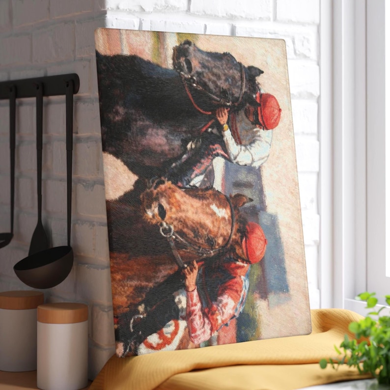 NostalgiaSake Horse Racing Jockeys Cutting Board