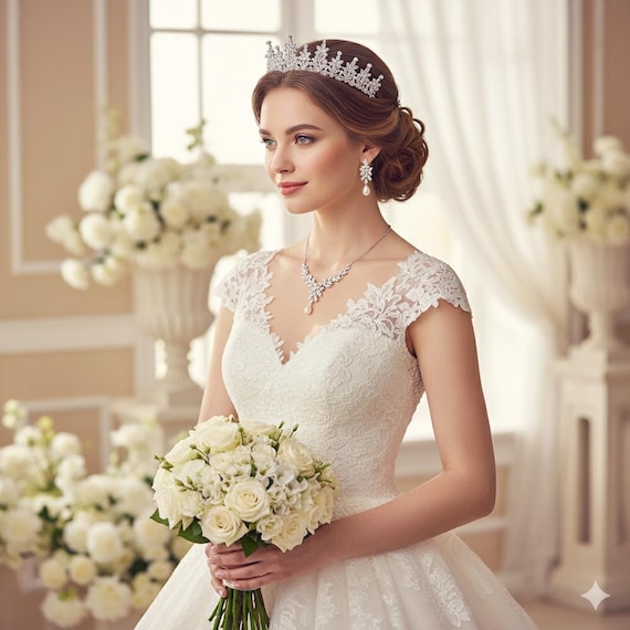 elegant wedding dress with crown ITALIAN COTTON POPLIN DRESS CHARLIE main image 0