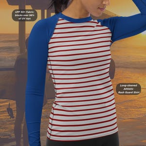 Athletic Swim & Surf Long-Sleeve Rash Guard Shirt, UPF 50+ Sun Protection Top, XS–3XL